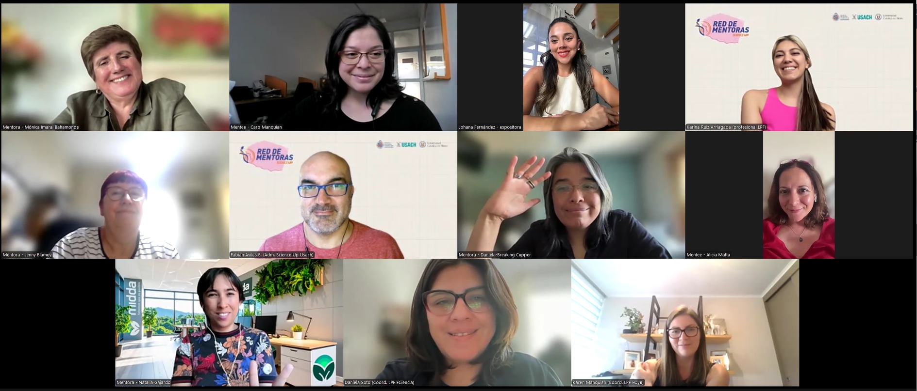 imagen Taller sobre cómo preparar y presentar un pitch de alto impacto protagoniza segundo encuentro de la Red de Mentoras Science Up Usach