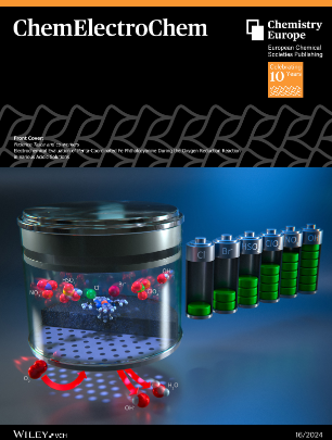 imagen Editorial Wiley publica portada de investigadores de la USACH relacionada con la mejora de la durabilidad en tecnologías para el hidrógeno verde mediante el estudio de solventes.