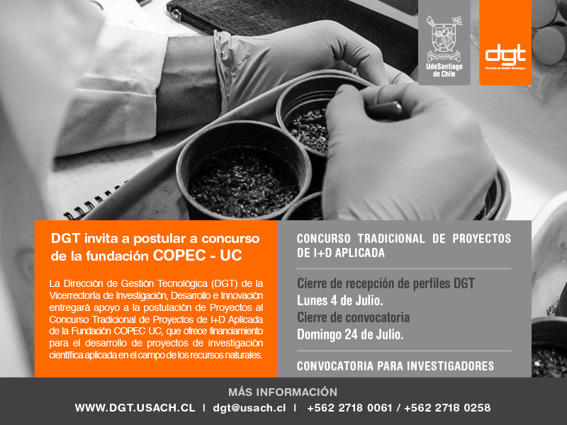 DGT invita a presentar Proyectos para Concurso COPEC UC
