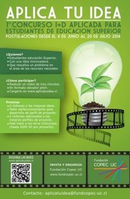 Fundación Copec-UC lanza concurso “Aplica tu Idea”