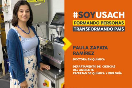 imagen Paula Zapata, Doctora en Química: “Reconozco en la Usach el soporte para postular a proyectos externos e internos de investigación”